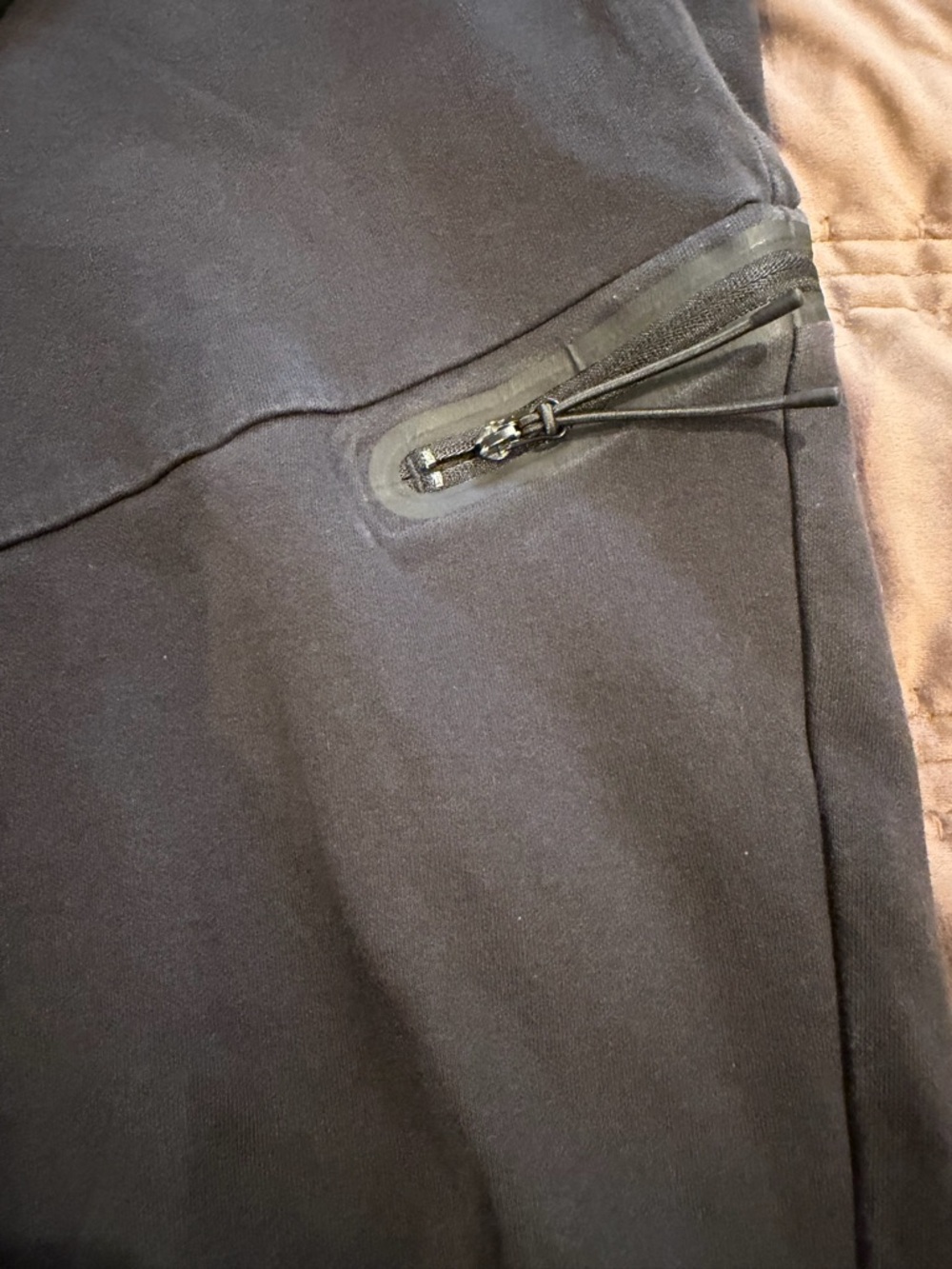 3 pr men’s sweatpants - 2 sz M grey goodfellow & co and 1 blk sz S All in motion - Picture 6 of 9